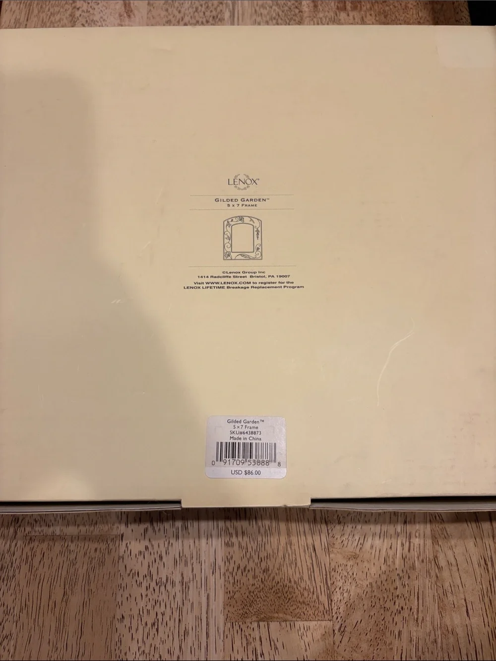 Lenox gilded garden 5x7” Floral Picture Frame with Gold Accents